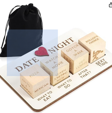 Date Night Dice, Date Night Dice for Couples, Take Out Dice, Date Dice, Date Ideas for Couples, Dating Dice, Romantic Wooden Gifts for Her Him Christmas Birthday Valentine's Day